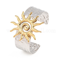 Кованые браслеты-манжеты из нержавеющей стали 304 для женщин&nbsp;BJEW-T023-01GP