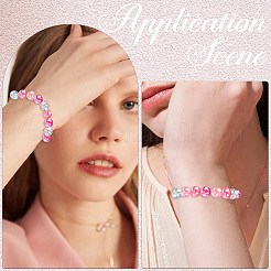 5 цвет прозрачных акриловых бусин&nbsp;MACR-PA0001-03B-02