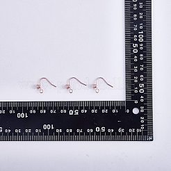 24個4色真鍮ピアスフック  クリアキュービックジルコニアと水平ループ付き  ミックスカラー  14.5mm  ピン：1mm&nbsp;JX501A