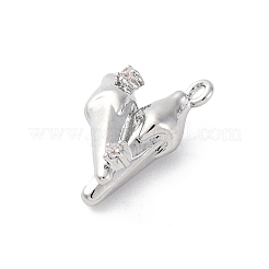 Подвески латунные горный хрусталь&nbsp;KK-E793-12P