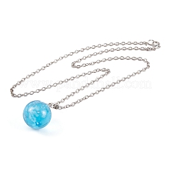 Colliers avec pendentifs en résine&nbsp;NJEW-L181-01P-01