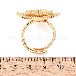 Компоненты кольца-манжеты из латуни с микропаве и прозрачным кубическим цирконием&nbsp;KK-G551-06G