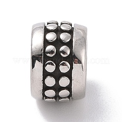 304 нержавеющая сталь ручная полировка европейские бусины STAS-G276-24AS