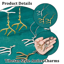 28 шт. 4 цвета подвески из сплава в тибетском стиле&nbsp;FIND-HS0002-15