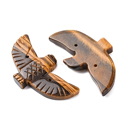 Большие резные подвески из натурального тигрового глаза&nbsp;G-A288-01F