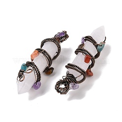 Большие остроконечные подвески из натуральных и синтетических драгоценных камней G-H274-05R