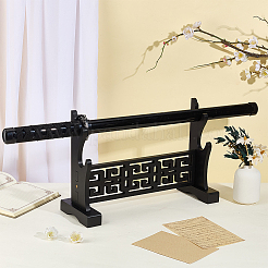 Support mural pour épées et katanas en MDF à 2 niveau&nbsp;ODIS-WH0030-269A
