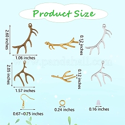 Набор для изготовления сережек в форме рога своими руками&nbsp;DIY-SZ0009-11