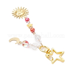 Гальванизированные стеклянные бусины с латунными бусинами подвески из латуни с покрытием и 201 подвеска из нержавеющей стали непрозрачные акриловые бусины украшения&nbsp;HJEW-JM03030