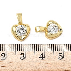 Pendentifs avec zircon cubiques à micro-pavés en laiton&nbsp;KK-K293-47A-G