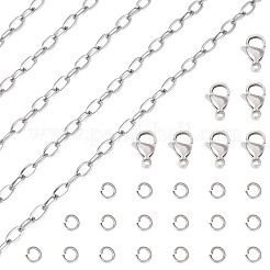 Наборы для изготовления цепочек из скрепок из нержавеющей стали своими руками&nbsp;DIY-TA0011-23P-02