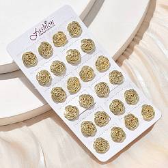 Серьги-гвоздики из циркония&nbsp;EJEW-D305-19G