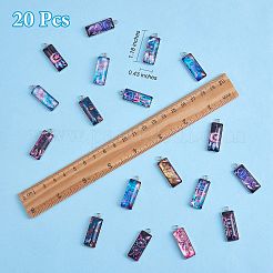 10 пара 10 стеклянных подвески в богемном стиле STAS-SZ0003-09