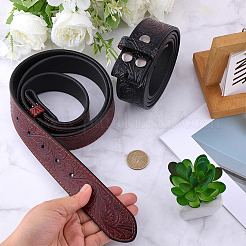 2 шт. 2-цветные ремни-корсеты из коровьей кожи с цветочным тиснением в ковбойском стиле&nbsp;AJEW-CL0002-12B