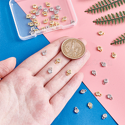 60шт 2 цвета латунные микро проложить кубический цирконий шармы&nbsp;KK-PH0012-36