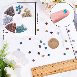 180шт. 6-х цветные стеклянные бусины SEED-CN0001-25