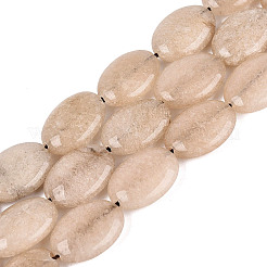 Teñidos naturales blancas abalorios de jade hebras&nbsp;G-N370-01A-14