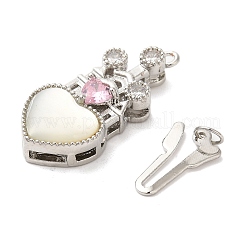 Латунные микро проложить кубического циркония ящик с застежками KK-A227-31P