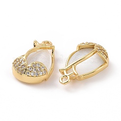 Латунные микропаве прозрачные подвески с фианитом ZIRC-F133-04G