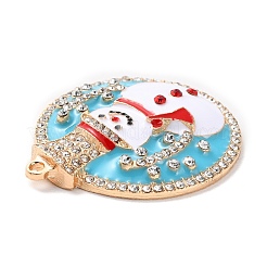 Рождественские подвески из цинкового сплава со стразами&nbsp;LS-PALLOY-K008-02B-KCG