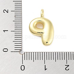 Подвески из латуни с покрытием стойки с буквами-шариками KK-C050-01G-P