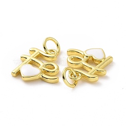 Подвески из латуни с покрытием из эмали&nbsp;KK-C008-18G-05