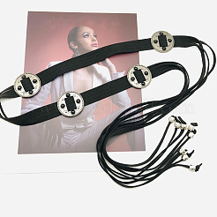 Поясные ремни из микрофибры с оберткой из сплава&nbsp;AJEW-WH20060-73A