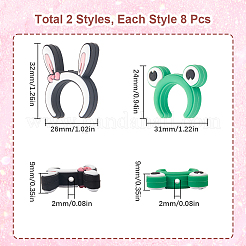 116 шт. 2 стиля пищевые силиконовые фокусные бусины в виде кролика/лягушки SIL-SC0002-34