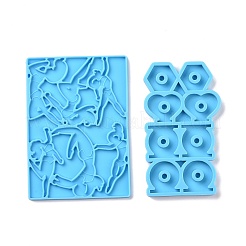 Trainierende Frauen geformte Strohhalm Topper Silikon Statue Formen Sets&nbsp;LS-DIY-L067-I02