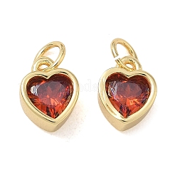 Charms in ottone zirconi a pavé di ottone&nbsp;CU-CBABEB3-02G