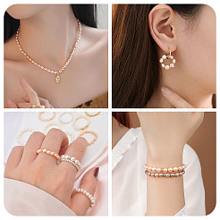 55 шт. 4 вида бусин из натурального культивированного пресноводного жемчуга PEAR-TA0001-18