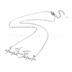 Не тускнеющие подвески из нержавеющей стали 304 для женщин NJEW-C020-01P