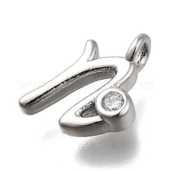 Pendentifs avec zircon cubiques à micro-pavés en laiton&nbsp;KK-B132-12P-N