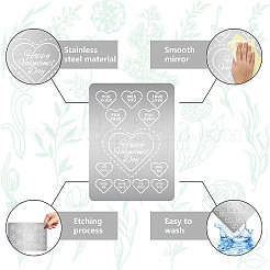 Трафареты для резки металла из нержавеющей стали ко дню святого валентина DIY-WH0289-090