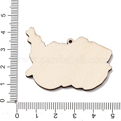 Pendentifs en bois imprimés sur le thème du football américain&nbsp;WOOD-B012-02E