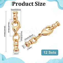 12 шт. латунные наконечники для шнура PALLOY-PH01842