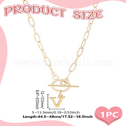 Collares colgantes con letras de acero inoxidable 304&nbsp;NJEW-LP0001-52V-G