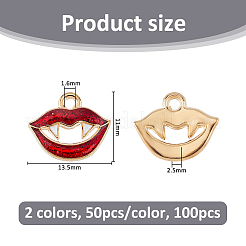 100шт 2 цвета сплава эмаль подвески&nbsp;FIND-FH0016-92