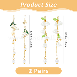 2 пара серег-гвоздиков из нержавеющей стали 304 и стерлингового серебра&nbsp;EJEW-HS00011