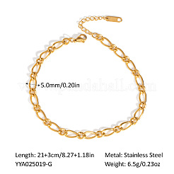 Простые и стильные женские браслеты на ногу из витой цепи из нержавеющей стали&nbsp;WP4497-1