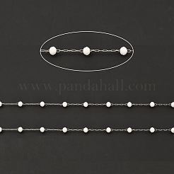 Стеклянные круглые цепочки из бисера&nbsp;CHS-B003-04B