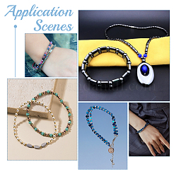 180 шт. 6-цветные гальванизированные немагнитные синтетические гематитовые бусины G-AR0004-36