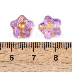 Гальванопокрытие и стеклянные бусины с золотым металлическим плетением&nbsp;EGLA-T029-02H