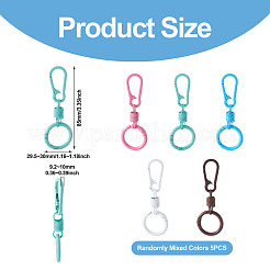 5 шт. окрашенное распылением железное пружинное затворное кольцо&nbsp;FIND-TA0008-67