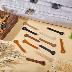 40 шт. 4-х цветная головка для застежки-молнии из коровьей кожи&nbsp;PURS-GF0001-08