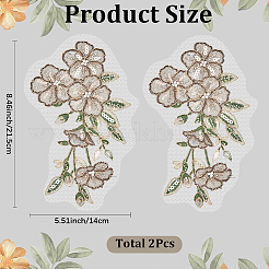 2 x Blumen-Aufnäher für Kleidung.&nbsp;DIY-GF0012-86A