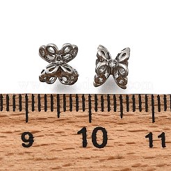 真鍮製ビーズキャップ  花  プラチナ  6.5x5mm  穴：1mm&nbsp;KK-Z126-10P