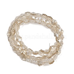 Стеклянные бусины с гальваническим покрытием  EGLA-B011-01A-PL01