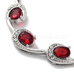 Браслеты-цепочки из платинового сплава с каплевидными звеньями&nbsp;BJEW-A005-01C