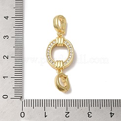 Реечное покрытие латунь микро паве прозрачный кубический цирконий складные застежки&nbsp;KK-A222-09G